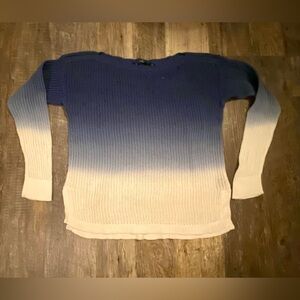 Lauren Ralph Lauren Ombre Blue and Cream Sweater